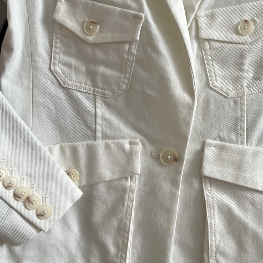 Anthropologie Jacket Fully Lined White Size 2 - Picture 5 of 16